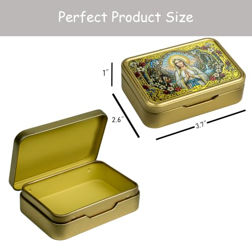 Our Lady of Lourdes Rosary Box,Rosary Case,Catholic Gifts Our Lady of Lourdes