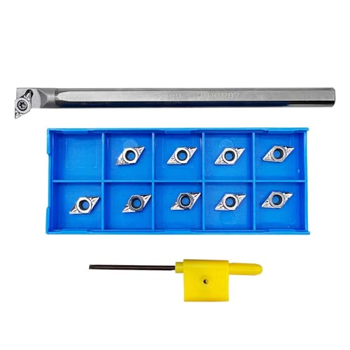 zouzmin C08K-SDUCR07 boring bar tungsten steel tool holder with 10 DCGT21.51 turning inserts