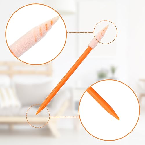 Wellgler's Foam Cleaning Swabs, Multi-Purpose Cleanroom Foam Tip Cleaning Swab Kitip Cleaning Swab Kit (orange100) orange100