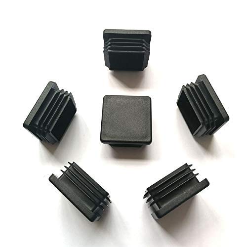[Australia - AusPower] - 8 Pack 1 1/2 Inch Square Black Plastic Plug,Tubing End Cap,Glide Insert Furniture Finishing Plug for Square Metal Tube 1 1/2 inch-8pcs 