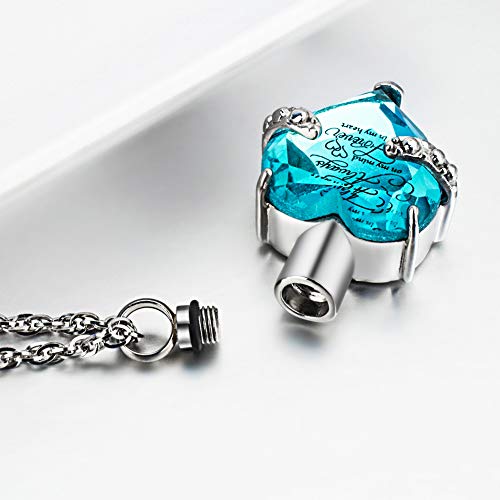 XIUDA Cremation Urn Necklace for Ashes Memorial Cremation Jewelry