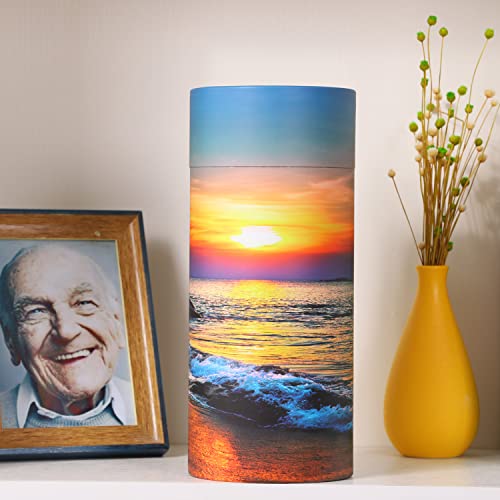 Ocean Sunset Scattering Urn – Biodegradable Scatter Tube for Ashes - Cremation Urn for Adult Ashes (Large) Large (1 Count)