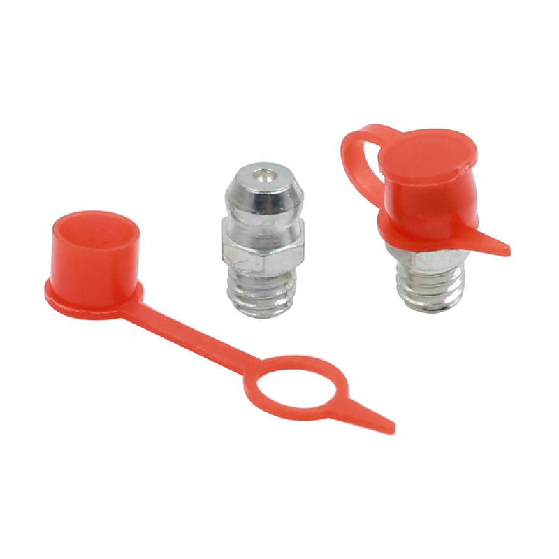 X AUTOHAUX Set of 10 Straight Grease Nipple Fittings with Dust Cap for Car M6