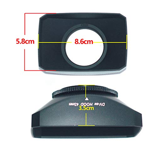 43mm 16:9 Screw Mount Rectangular Wide Angle Lens Hood