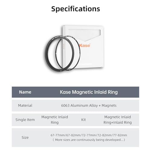 95mm Magnetic Adapter Ring Kit Quick-Release to Threaded Filter Converter 95mm