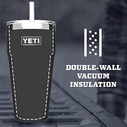 YETI Rambler 26 oz Straw Cup, Vacuum Insulated, Stainless Steel with Straw Lid Charcoal
