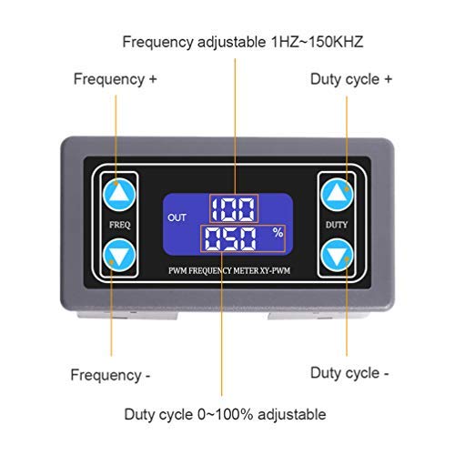 [Australia - AusPower] - Signal Generator, MiOYOOW 1Hz-150KHz 1-Channel Adjustable PWM Pulse Frequency Generator Module DC 3.3V-30V 5-30mA LCD Display Module 