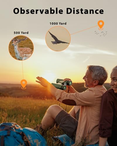 Usogood 12x42 Binoculars for Adults High Powered, BAK4 Prism & FMC Lens,