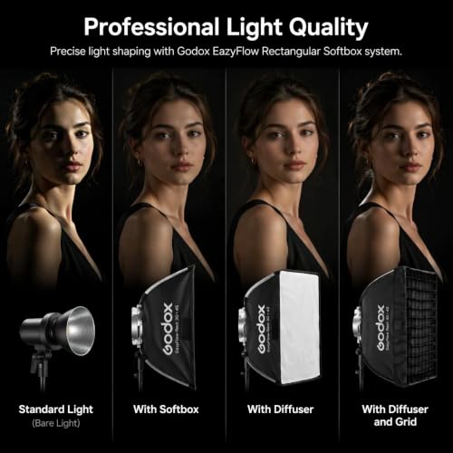 1-Second Quick Setup Portable Softbox with Bowens Mount, Professional Lighting Modifier with Grid & Diffuser for Camera Photography, YouTube, Video, Portrait and Studio(softbox 12x18) 12X18 IN