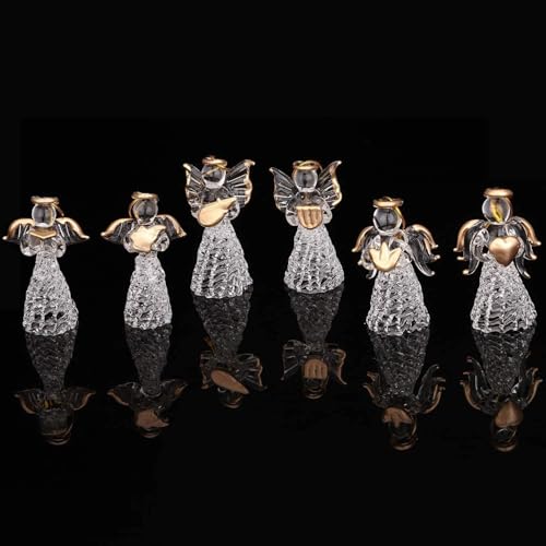 Christmas Angel Ornaments Set, 12PCS Crystal Ornaments for Christmas Tree