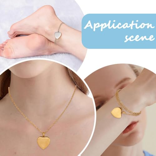 CREATCABIN Heart Cremation Jewelry for Ashes Urn Necklace Keepsake Cremation Jewelry Mini Stainless Steel Silver Memorial Urns Pendant with Funnel Pin for Bereavement Family Friends Gold & Sliver
