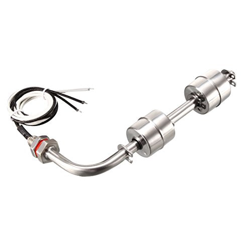 Sourcingmap Stainless Steel Float Switch for Water Pump Tank Swim Pool Garden Pond Liquid Water Level Sensor M11 162mm Length