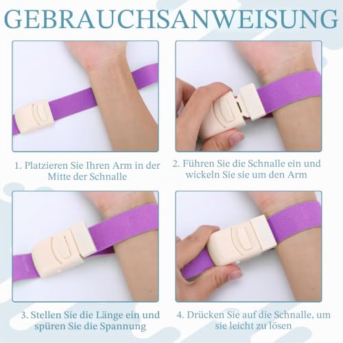 Pack of 6 Storage Tubes, Blood Drawing, Storage Hose, Vein Preservation, Blood Collection Set, Highly Flexible Tourniquet with Quick Closure, Medical Nurse Tourniquet for Camping, Hiking, Outdoor
