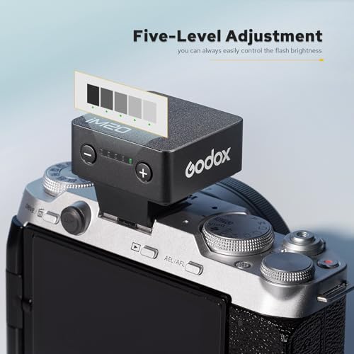 Godox iM20 Mini Flash, USB C Charging Built-in Battery with 5 Levels ower