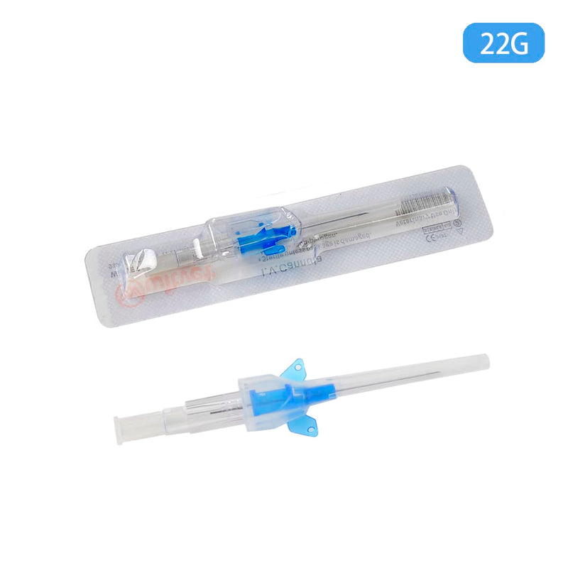 [Australia - AusPower] - Veterinary Disposable Butterfly Type IV Cannula Catheter with Wings 22G Veterinary Instruments(22G,50PCS) 50 Blue,22G 