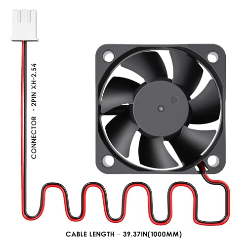 WINSINN DC 50mm Fan 24V 5020 Dual Ball Bearing Brushless Cooling 50x20mm 2PIN (Pack of 4Pcs)
