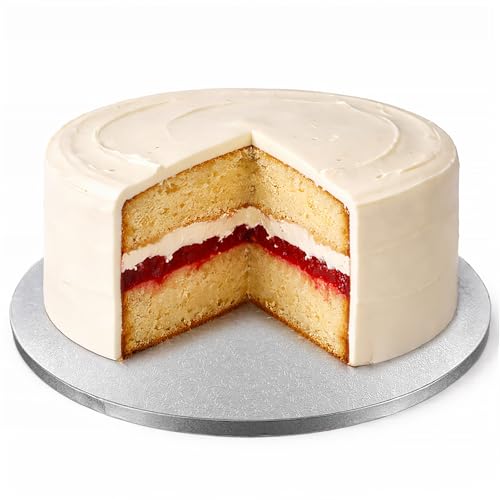 Culpitt Cake Board, Cake Drum, Silver Fern, 10 Inch (254mm) Round, 0.5 Inch (13mm) Thick, (Pack of 5 Boards) 2 pack 10 inch