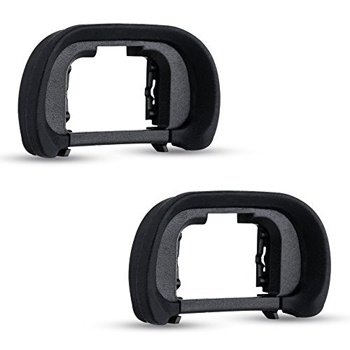 JJC 2-Pack FDA-EP18 Eyecup Eyepiece Eye Cup & FA-SHC1M Hot Shoe Cover Cap for Sony A7 A7II A7 II A7III A7 III A7R A7RII A7R II A7RIII A7R III A7RIV A7R IV A7S A7SII A7S II A9 A99II A99 II A58 Cameras