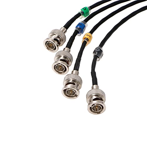 Alvin's Cables Sync Cable for RED Komodo Straight 9 Pin Male to 4 Ports BNC for Timecode in| Timecode Out| Genlock| GPI