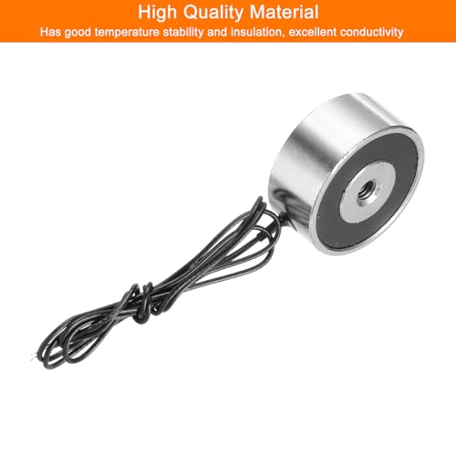 QUARKZMAN Round Solenoid Electromagnet DC 24V 50N Electric Solenoid | 11 lb/5 kg, for automation devices