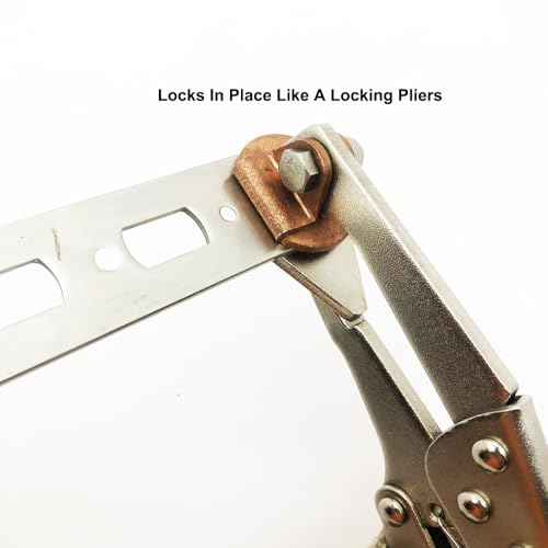 MacWork Plugweld locking plier, vise grip tool with adjustable jaws for secure clamping