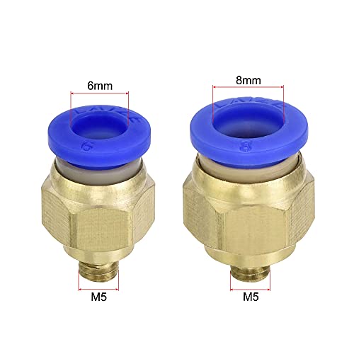 sourcing map Pneumatic Air Cylinder 16mm Bore 75mm Stroke with Y Connector and Quick Fittings, MAL 16x75, for Automatic Equipment 16mmx75mm