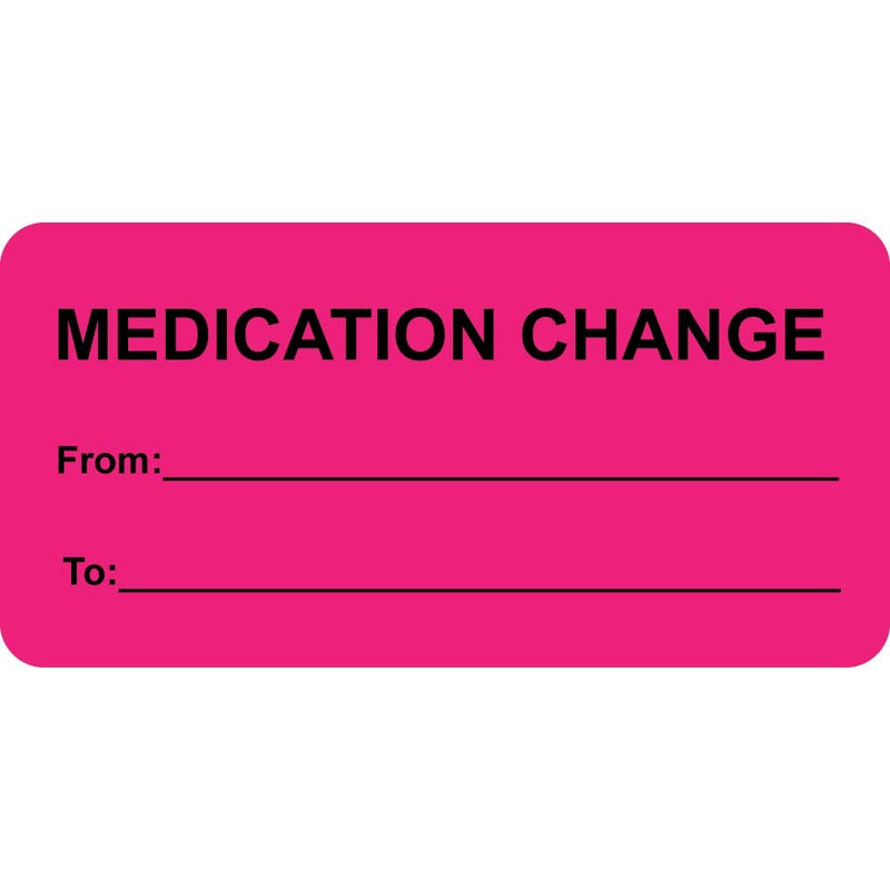2"x1" Medication Change Labels