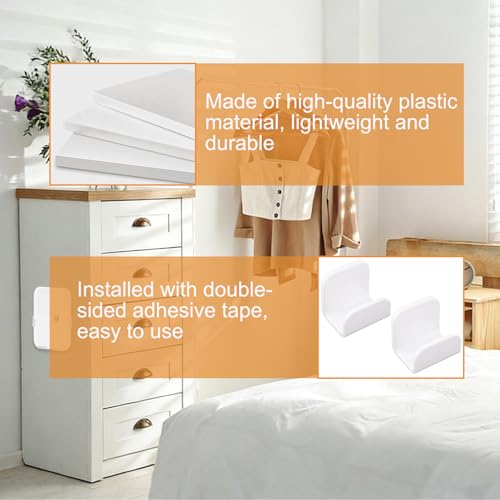 MOROBOR Scales Holder Wall Mounted 4 Pack Self Adhesive Smart Scale Stand Plastic Adjustable Wall Mount Fits for Home, Gym, Bathroom, Bedroom, Kitchen