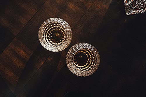 Golf Whiskey Glasses - Set of 2 - Unique, Handmade, Durable, and Fun Golf Drinking Accessories 10 Ounces Each and Handmade with Robust Packaging (2 Glasses, Not Personalized)