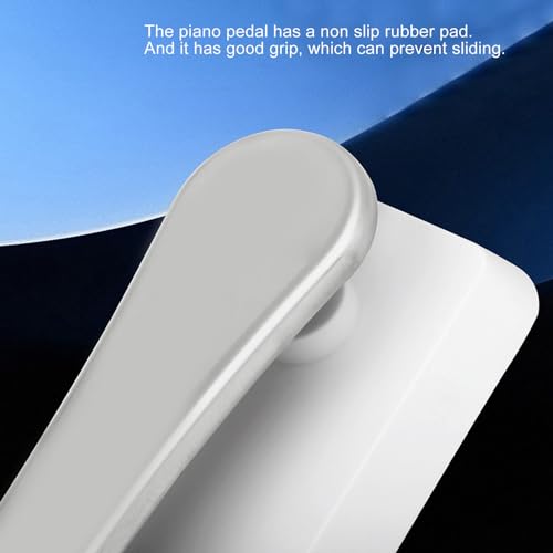 Focket Sustain Pedal, Universal Keyboard Sustain Pedal with 1/4in (6.35mm) Input Plug & Anti Slip Rubber Bottom, Piano Foot Pedal for Digital Piano, Electronic Keyboard, MIDI, Focket3tsrce7hf8-11 White