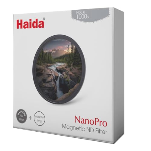 Haida 58mm NanoPro Magnetic ND 3.0 (1000x) 10-Stop Filter with Adapter Ring