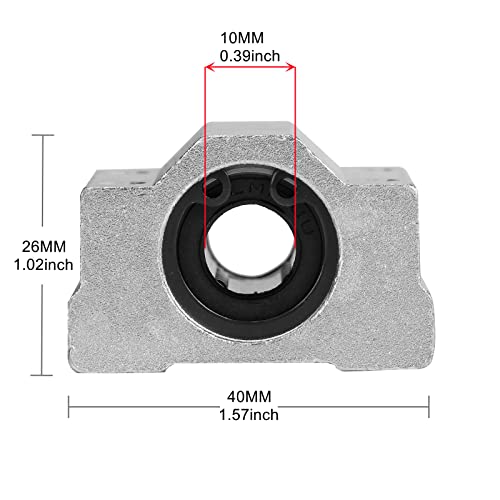 4Pcs SCS10UU Linear Motion Ball Bearing Slide Unit Bushing(10MM Inner Dia.) for CNC Machine Linear Sliding, 3D Printer Part