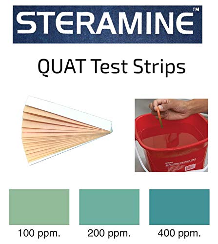 [Australia - AusPower] - QT10 Sanitizer Test Strips, 30 x QT-10 Test Strips to Measure 0-400 PPM, 2 x Envelopes, 15 Litmus Paper Each, Quat Test Strips for Testing Sanitizing Solution for Hotels, Bar & Restaurants 