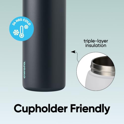 Owala FreeSip Stainless Steel Water Bottle 40 oz Foggy Tide 40 Ounces