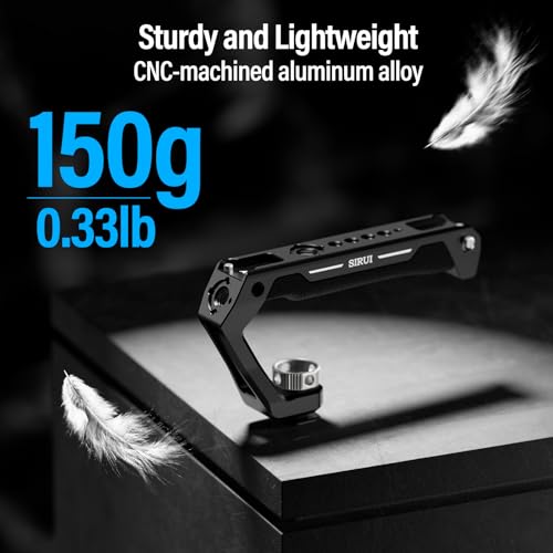 SIRUI Cold Shoe Mount Camera Top Handle, Universal Camera Cage Top Hand Grip with Anti-Off Designed Cold Shoe Adapter, and Multiple Mounting Points, AM-THC