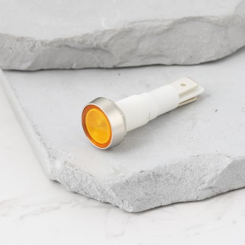 Pack of 2 Amber Yellow Neon Indicator Light 230V 10mm Compatible with Falcon Oven