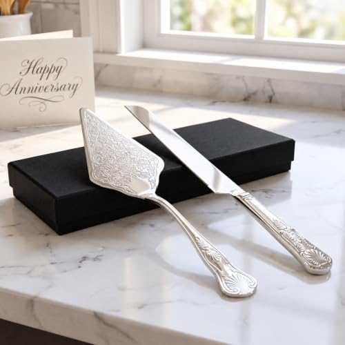 Wedding Cake Cutting Set, Stainless Steel Cake Knife and Server