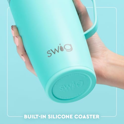 Swig Life 22oz Travel Mug with Handle & Lid, We've Got Spirit Navy + Orange 22 Ounces