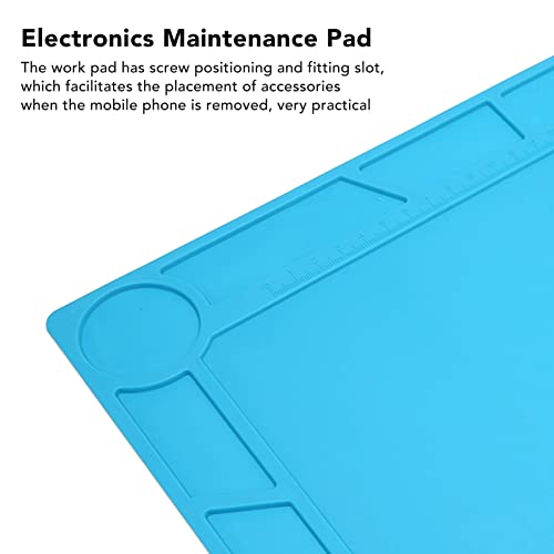 Silicone Repair Mat, 23 x 34 cm Soldering Mat, Magnetic Electronics Work Mat, Soldering Pad, Heat Resistant, Antistatic Insulation, Silicone Pad, Industrial Repair Mat, PCB Board Maintenance Pad for