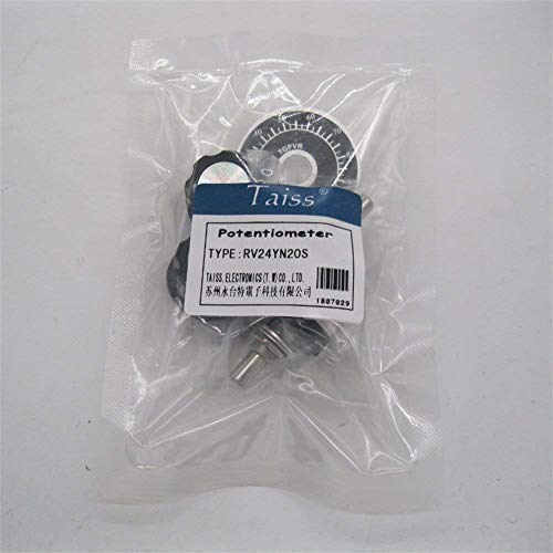 [Australia - AusPower] - Taiss RV24YN20S 500 ohm Potentiometer B501 Single Turn Potentiometer for Speed Control of Inverters Motor Speed Control + 2 Pieces A03 and Selectors (B501,500 Ohm) B501 500 ohm 