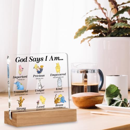 Inspirational Gifts Christian Cute Cartoon Bear Desk Accessories Multicolor AM