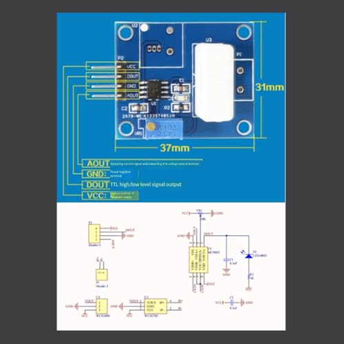 WCS1800 Hall Current Sensor 35A Overcurrent Protection Current Detector Detection Functionality