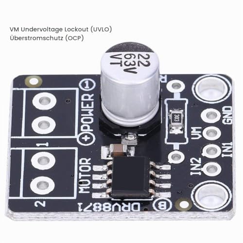 Fafeicy DRV8871 H-bridge Motor Driver Module, DC 6.5-45V 3.6A PWM Control with 4 Integrated Protection Functions, for Robots and Power Tools, Motor Bidirectional Control