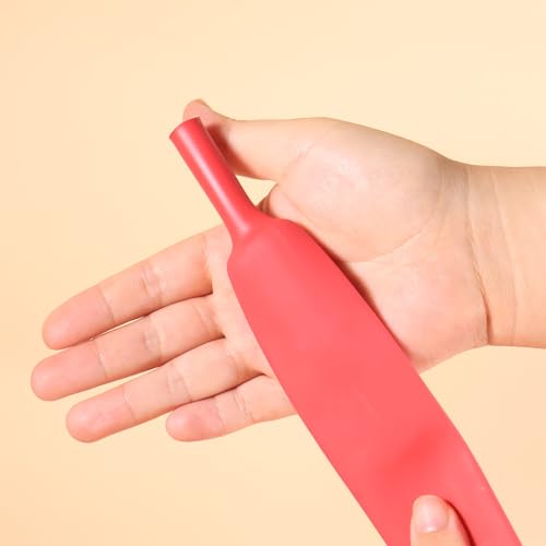 Heat Shrink Tube Diameter 25.4 mm, 3:1 with Adhesive, 1 m Black and 1 m Red | Double-walled with adhesive, waterproof and wear-resistant Ø25.4mm - 1m x 2 pieces