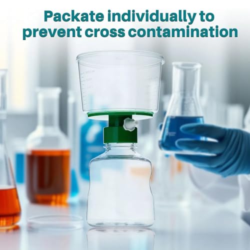 Lichen cottage 500ml PES bottle top vacuum filter unit, 0.22μm, individually wrapped, pack of 1
