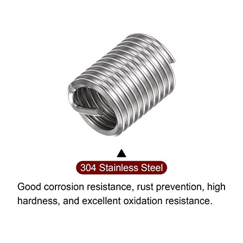 HARFINGTON 30pcs Wire Threaded Inserts 1/2-13 UNC 2D 25.4mm 304 Stainless Steel Helical Coiled Wire Thread Sleeve