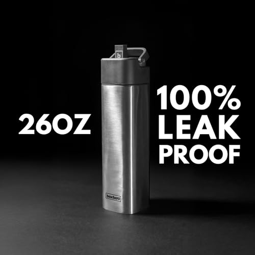 26oz Square Shaped Stainless Steel Tumbler | Built-in BoxStraw & Handle | Leak-Proof, Double Wall Insulated & Durable