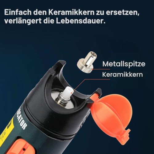 10mW Red Visual Fault Locator Optical Cable Test Pen, Fibre Optic Tester, Fibre Optic Cable Tester for CATV Telecommunications Multifunctional Tester