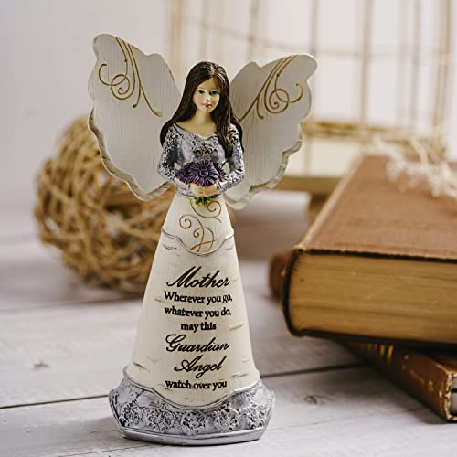 Pavilion Gift Company Elements Mother Guardian Angel Figurine, 6", Purple 82401