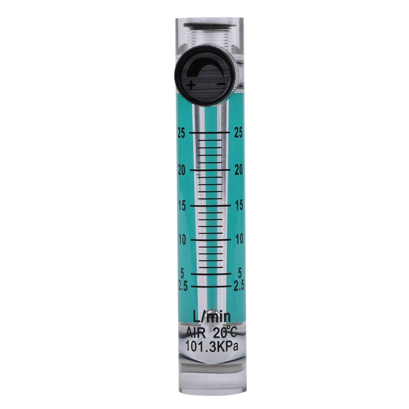 [Australia - AusPower] - Oxygen Air Gas Flow Meter, 2.5-25LPM 8 mm Pipe Flow Meter Flow Meter for Gas Liquid with Control Valve, Default 